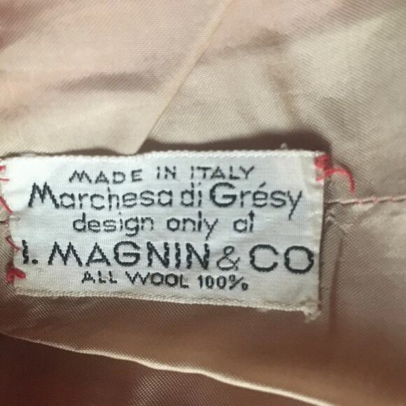 I. Magnin & Co vintage red 100% wool skirt - Picture 3 of 5